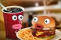 Fast Food Facts With Soda And Burger