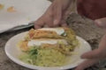 Fast Shrimp Tacos Topped with Sour Cream Lime Sauce
