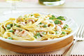 Fettuccine with Prosciutto & Peas 