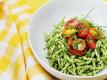 Gemelli with Arugula Pesto and Warm Cherry Tomatoes