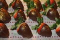 Glittering Golden Chocolate Covered Strawberries
