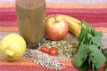 Green Fruit, Vegetable and Seeds Smoothie