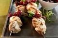 Grilled Chicken & Hibiscus Skewers with Sassy Ginger Dipping Sauce
