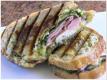 Grilled Ham & Turkey Panini with Pesto 