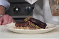 Healthy Lamb Loin Chops with Bulgur Bean Salad and Olive Gremolata