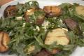 Grilled Potato with Blue Cheese and Arugula
