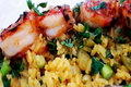 Grilled Prawns Over Pineapple Rice