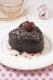 Sour Cream Chocolate Cake with Cherry Vanilla Yogurt Sauce
