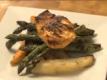  Herb Crusted Salmon with Roasted Potatoes and Grilled Asparagus