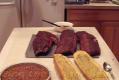 Smoked Baby Back Ribs with Bread and Beans