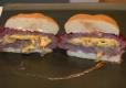 Cheese and Onion Stuffed Smoked Colossal Burgers  