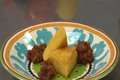 Honeyed Polenta Cakes with Fresh Tomato Chutney