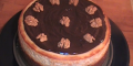 Cheesecake With Walnut Praline And Chocolate Ganache