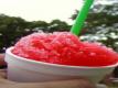 Real Snowcones with Maple Syrup & Cranberry Cordial