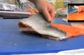 How To Remove The Skin From A Fillet Of Fresh Salmon Video