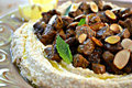 Hummus With Seasoned Meat or Mushrooms