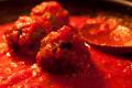Steamed Meat Balls With Hot Szechwan Sauce