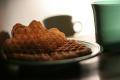 Whole Wheat Waffles With Butter And Maple Syrup
