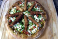 Japanese Curry Pizza with Fried Shrimp