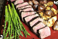 Java Crusted New York Steak With Guinness Reduction