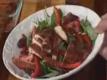 Caribbean Jerk Chix over a bed of Arugala at Cooks Corner on WMUR Channel 9