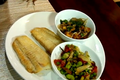 Jumbo Fluke with Pea Puree Sauce and Veggies