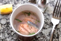 Hotel Room Salmon in A Coffee Cup 
