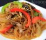 Korean Stir-fried Glass Noodles with Vegetables and Beef