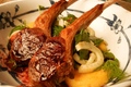 Lamb Lollipops with Blackberry Reduction Sauce