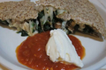 Lower Fat Chicken Spinach Quesadilla