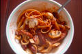 Neapolitan Spaghetti with Mushrooms and Weenies