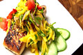 Halibut with Thai Spicy Mango Salad - Thai Cooking