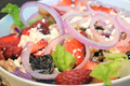 Tangy Balsamic Vinaigrette Dressed Summer Fruit and Veggie Salad 