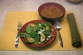 Vegan Minestrone Soup and Citrus Spinach Salad