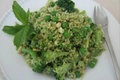 Mint Pesto Couscous With Broccoli And English Peas