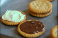 Nutella & Mascarpone Cheese Cracker Sandwich