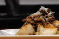 Pan Roasted Scallops with Wild Mushrooms and Bacon Braised Cabbage