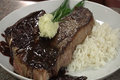 Pan Roasted Steak With Red Wine Reduction And Gorgonzola Butter Recipe Video
