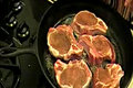 Pan Seared Pork Chops with Grapes and Red Wine 