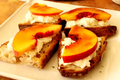Peach Brulee Burrata Bruschetta