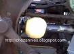 Peeling Apple With A Mechanical Peeler