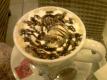 Cappuccino With Whipped Cream And Chocolate Sauce