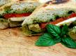 Grilled Tomato Mozzarella Pesto Sandwiches