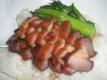 Bbq Meat Rice Lunch With Green Vegetable