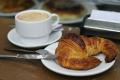 Cafe Con Leche And Croissant