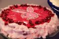 Cake With Candy Floss And Pomegranate