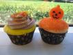 Candy Corn Cupcake And Chocolate Pumpkin Cupcake