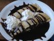 Chocolate Blintzes With Whipped Cream