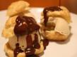 Coffee Ice Cream And Chocolate Sauce