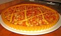 Crostata With Peach Jelly And Slivered Almonds